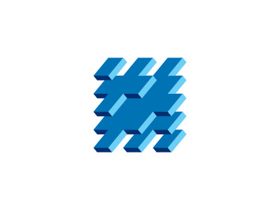 Cruciform Logo 3d abstract blue cross cube design geometric logo logomark mark vector