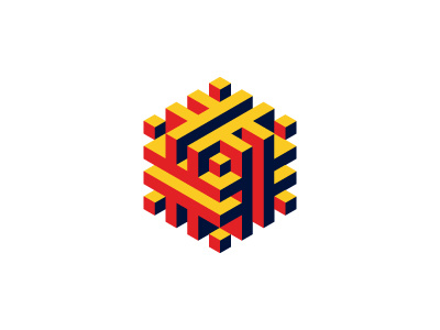 Cubestructure Logo 3d cube design geometric hexagon logo logomark mark symmetrical vector