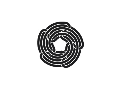 Spiral Monoline Logo black circle design geometric intersecting intertwined intricate line logo logomark mark monoline spiral symmetrical vector