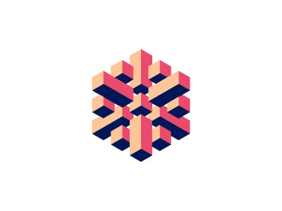 Hexaforma Logo 3d asterisk cube design geometric hexagon logo logomark mark snowflake symmetrical vector