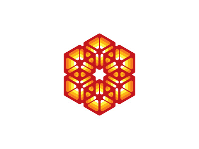 Hexaglow Logo 3d cube design geometric hexagon logo logomark mark symmetrical vector