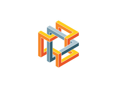Trihexa Logo 3d design geometric hexagon logo logomark mark symmetrical triangle vector