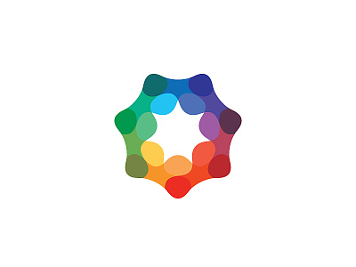 Spectralis Logo amoeba colorful geometric heptagon logo logomark mark sinusoidal spectral spectrum star symmetrical vector