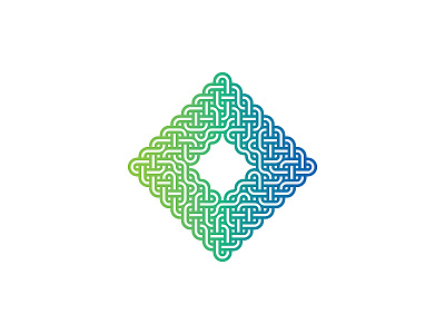 Rhombus Logo abstract design diamond geometric intersecting knot line logo logomark mark mathematical monoline rhombus square symmetrical topology vector