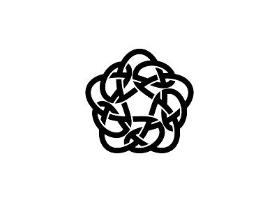 Strellanodus Logo black connection geometric intersect knot line logo logomark mark network symmetrical vector
