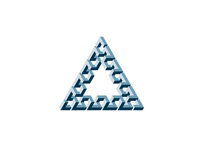 Triangular Logo 3d design geometric impossible object logo logomark mark symmetrical triangle vector