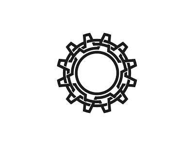 Cogwheel Logo cog cogwheel gear geometric logo logomark machine mark symmetrical vector wheel