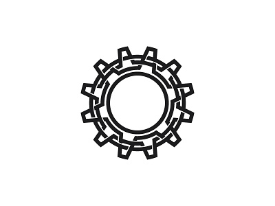 Cogwheel Logo cog cogwheel gear geometric logo logomark machine mark symmetrical vector wheel