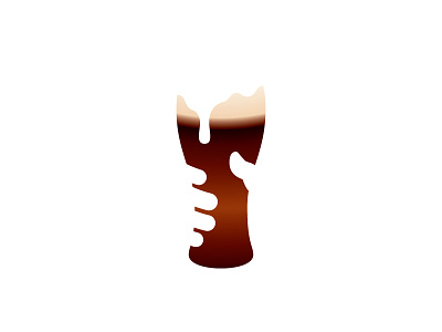 Stout Logo ale beer brew brown dark design hand logo logomark mark negative space porter stout suds vector