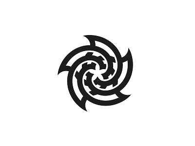 Spiraflora Logo black design flower geometric line logo logomark mark monoline nature spiral star symmetrical vector