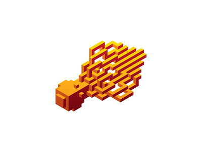 Voxelpus Logo 3d cube geometric logo logomark mark octopus vector voxel