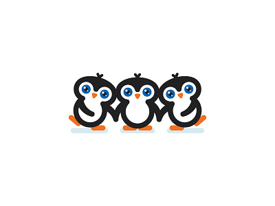 Penguins Logo bird cartoon cute logo logomark mark mascot penguin vector