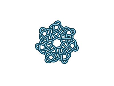 Intrica Logo circular design geometric knot logo logomark mark mathematical seven point star symmetrical topology vector wreath
