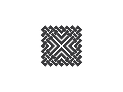 Quadranodum Logo black design geometric intersect intertwined intricate knot line logo logomark mark square symmetrical vector