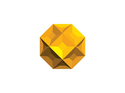 Aureus Logo 3d design geometric gold golden logo logomark mark symmetrical vector