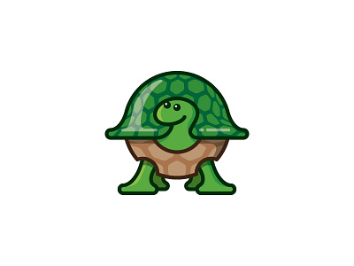 Turtle Logo cartoon cute design logo logomark mark mascot turtle vector