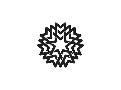 Heptaknot Logo abstract black design geometric heptagon intricate knot line logo logomark mark star symmetrical vector