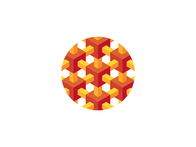 Array Logo 3d array circle cube design geometric impossible object infinity isometric logo logomark mark optical illusion symmetrical vector