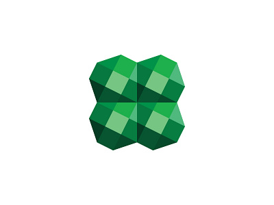 Beryllium Logo 3d design emerald gem gemtone geometric green jewelry logo logomark mark polygon precious symmetrical vector