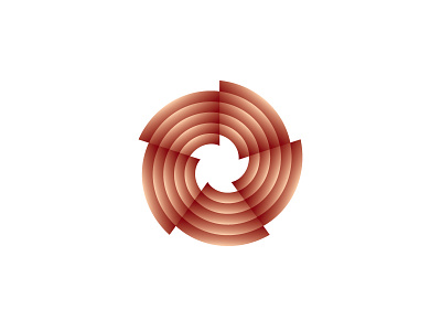 Cuprum Logo brass bronze copper design geometric logo logomark mark spiral symmetrical vector wi fi wifi