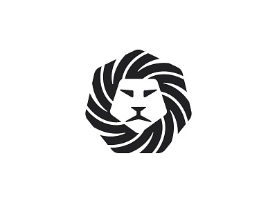 Leo Logo black design geometric heptagon lion logo logomark mark pentagon vector