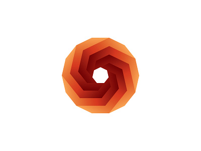 Vortex Logo circular design dynamic fluid geometric gradient logo logomark mark orange red symmetrical vector vortex whiriling