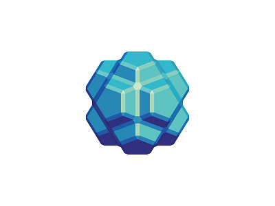 Nova Logo 3d design dodecahedron geometric logo logomark mark mathematical pentagon polygon round shiny star structure symmetrical vector