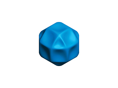 Isoquant Logo 3d concave design geometric hexagon isometric logo logomark mark rounded soft symmetrical vector