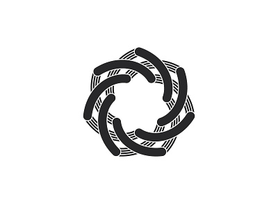 Spira Logo arc design geometric heptagon knot logo logomark mark spiral star symmetrical vector
