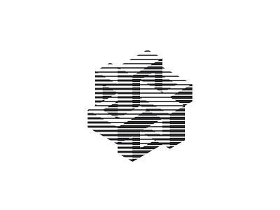 Conundrum Logo 3d connection design geometric high tech isometric lines logo logomark mark negative space shading symmetrical vector