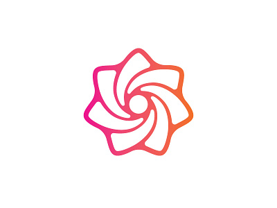 Heptaflora Logo beauty design flora flower geometric heptagram logo logomark mark spiral symmetrical vector