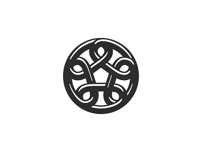 Cadena Logo black chain design geometric logo logomark mark negative space symmetrical vector