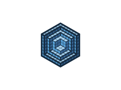Hexaform Logo 3d cube design geometric hexagon logo logomark mark symmetrical vector