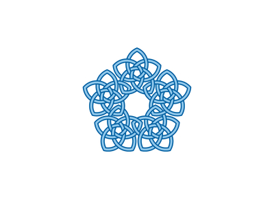 Florenodum Logo flower geometric knot logo logomark mark star vector