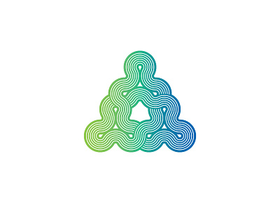 Triaxial Logo arcs curves design geometric logo logomark mark symmetrical torus knot triangle vector
