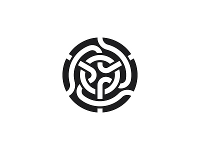 Norbis Logo black circle design geometric intricate knot logo logomark mark negative space symmetrical vector