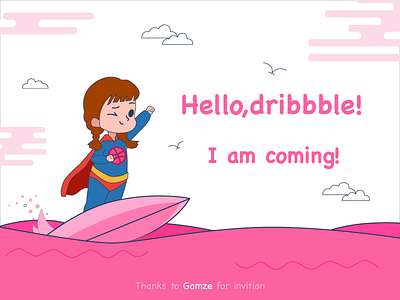 Hello Dribbble creative designer dribbble first interface page shot user welcome