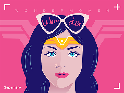 Wonder Women illustration interface pink user women wonder