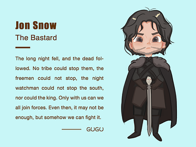 Jon Snow game interface jon of snow thrones