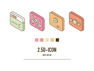 The 2.5D Icon ai color icon interface