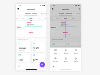 Daily UI # 6 - Dashboard Mobile & Navigation daily ui dashboard mobile dashboard navigation stats