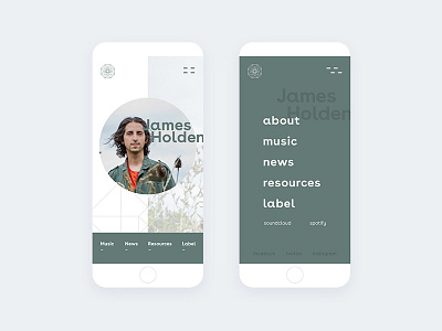 James Holden Mobile design holden james minimal minimalist mobile music player responsive web webdesign