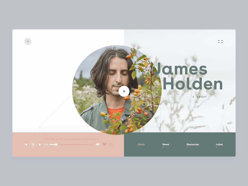 James Holden Website — Playlist animated cursor design interaction minimal minimalist music ui ux web webdesign