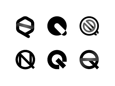 Q Monogram black brand branding design gradient icon letter logo logotype mark minimal monogram q research typography