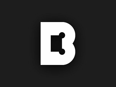 B3 monogram black blue brand design icon letter letter b logo logotype mark minimal white