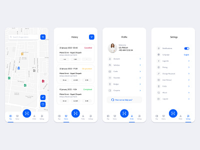 EV Charger Mobile App design ev charger evc flat map mapview minimal mobile mobileapp profile settings ui uiux ux