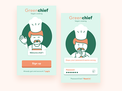 Greenchief Sign Up dayliui design illustration signup sketch ui vector