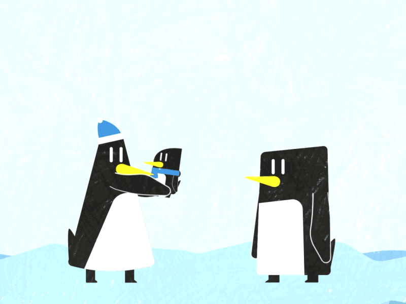 Day 8 - Flying Penguin 2d after effects animated animation character penguins swing texture throw