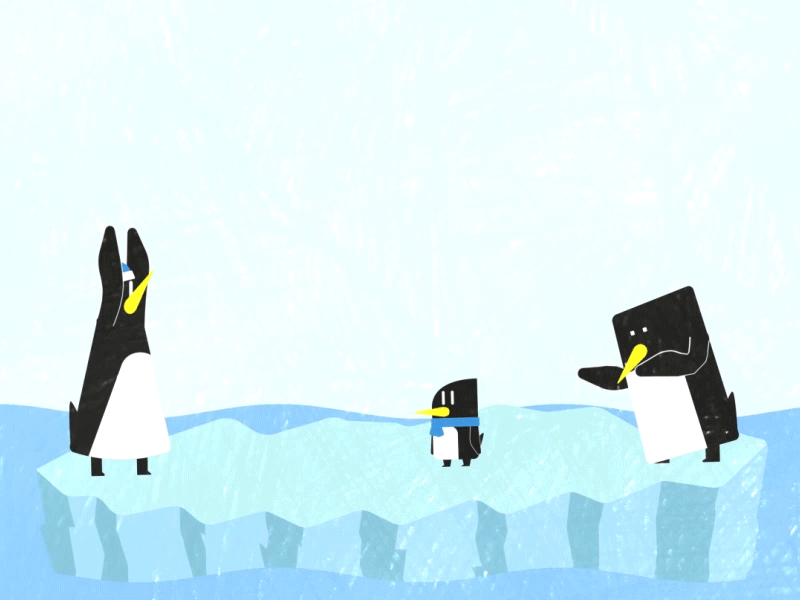 Day 18 - See Saw 2d after effects animated animation bounce jump motion penguins rigging slide squash and stretch texture