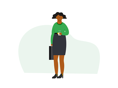 Working Woman branding business character illustration woman working woman